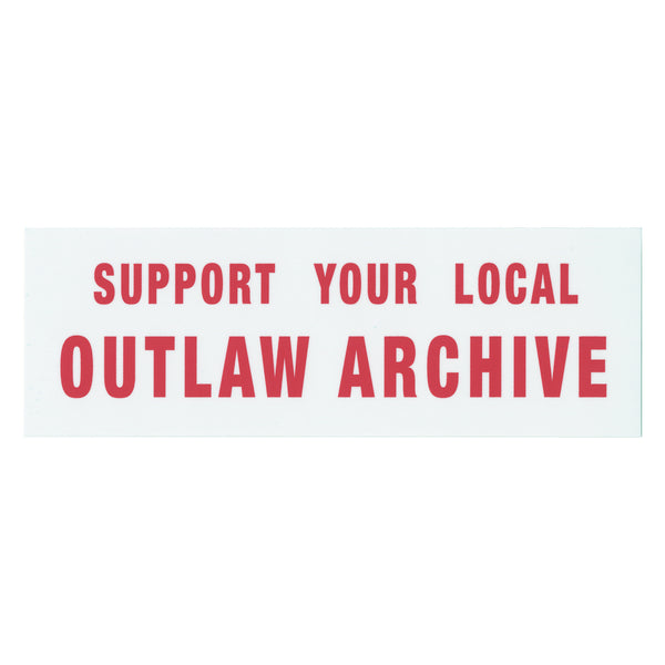 Support Sticker Outlaw Archive (White)